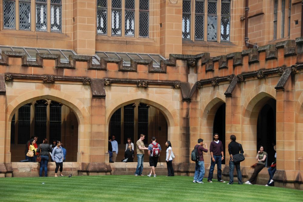 Students in the Quadrangle